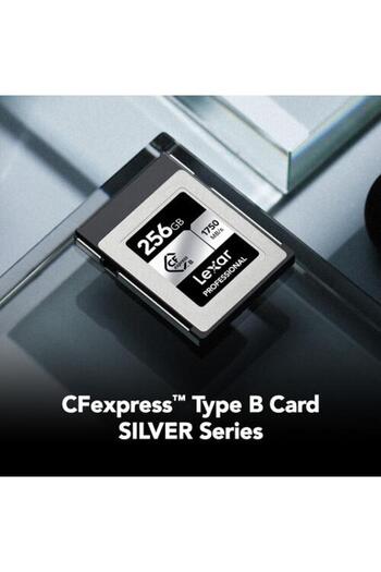 Lexar بطاقة ذاكرة احترافية سعة 256 جيجابايت من نوع Cf Express Type B من السلسلة الفضية