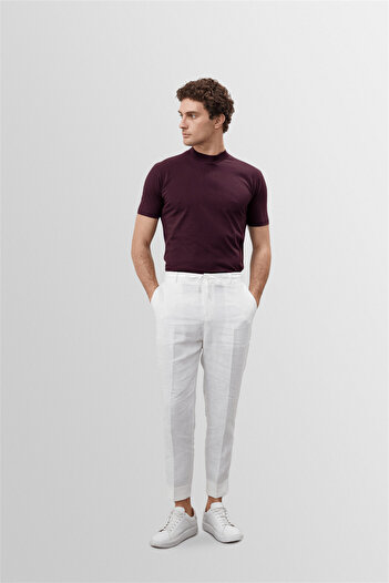 Antioch Plum Slim Fit Basic T-shirt