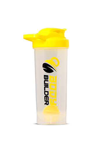 Body Builder Shaker, Transparent - yellow, 700 Ml