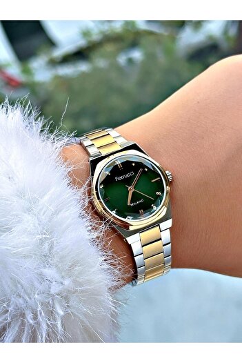 Ferrucci Gold - Silver Color Steel Band Women's Wrist Watch 03378