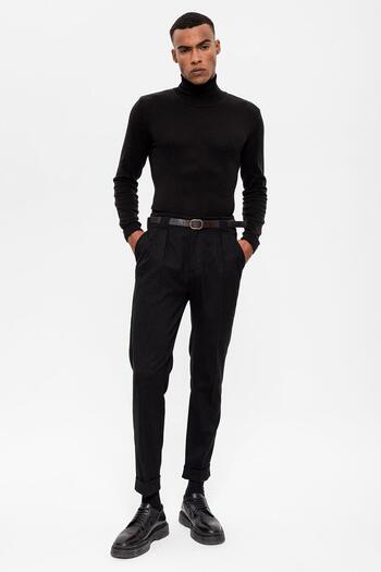 Antioch Black Full-Necked Men's Knitwear