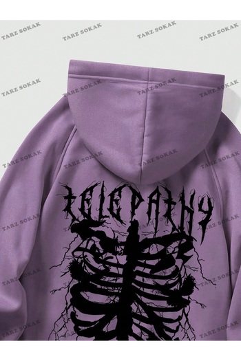 FANBOX SHOP Φούτερ Y2K Trend Unisex ρετρό με κουκούλα - Κωδικός 1673