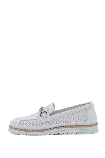 Voyager 9771 PANTOF DE PIELE DE DAME ALB