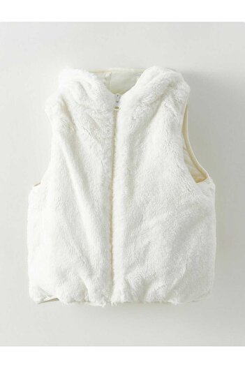 OliveYouMom Hooded Girl's Double Sided Vest