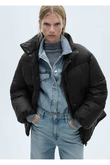 MANGO Woman Quilted Short Anorak - Stylish and Comfortable
