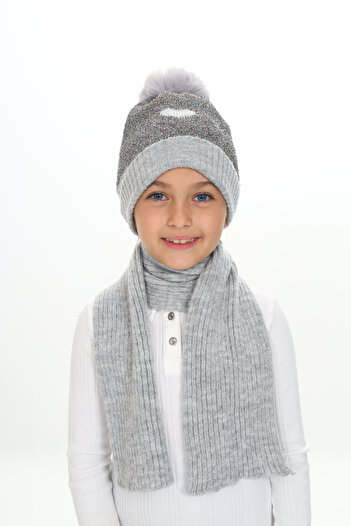 Sevimli Girl's Beret Scarf Set 4-10 Years