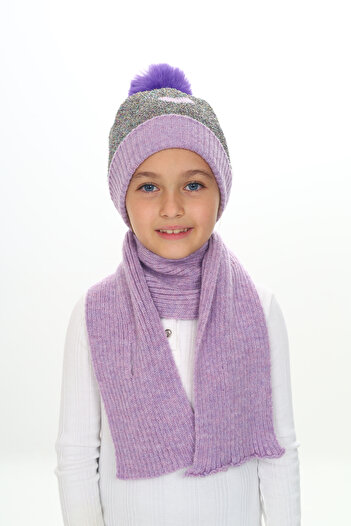 Sevimli Girl's Beret Scarf Set 4-10 Years
