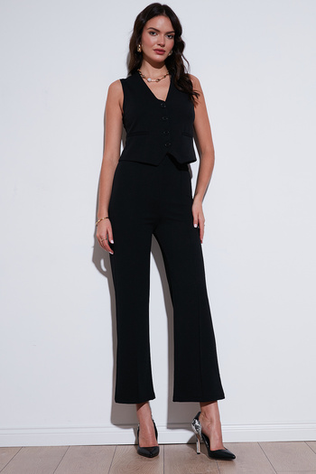 Lela Standard Fit High Waist Straight Leg Trousers Pant 5865972