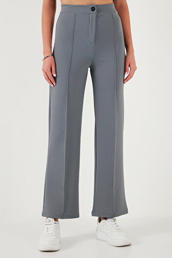 Lela Standard Fit High Waist Straight Leg Trousers Pant 5865972
