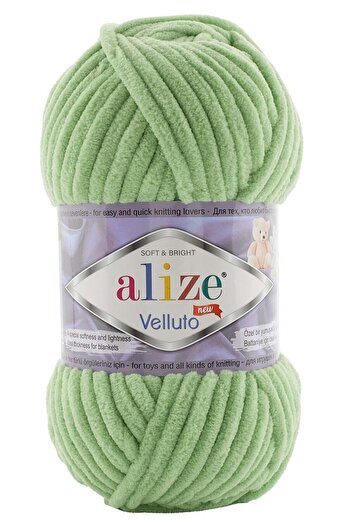 Alize Velluto Velvet Hand Knitting Yarn Color Code: 103 - asparagus