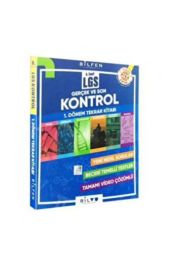 Bilfen Yayıncılık 8. Sınıf LGS 1. Dönem Gerçek ve Son Kontrol Tekrar Kitabı