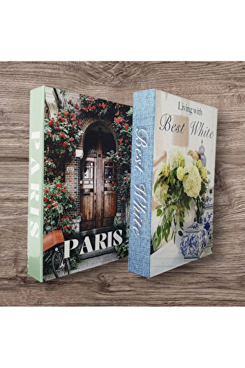 BayCazip Декоративна книжкова скринька Набір з 2 декоративних книжкових скриньок