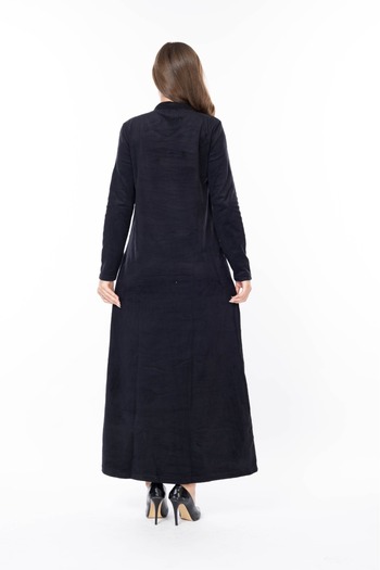mervemoda Women's Long Sleeve Velvet Dress
