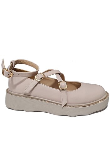 Ventes Ankle Tied Thick Sole Stone Loafer Shoes 702165 -Z