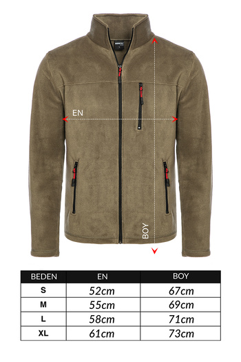 VEGA PORT Μπουφάν Unisex Green Bato γιακά με φερμουάρ και 3 τσέπες εξωτερικού χώρου