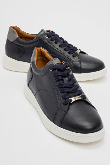 Pierre Cardin Pierre Cardin Чоловічі шнуровані повсякденні комфортні туфлі Pc 63574 Сині