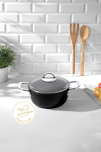 Nehir 24 Cm Width Titanium Black Deep Pot