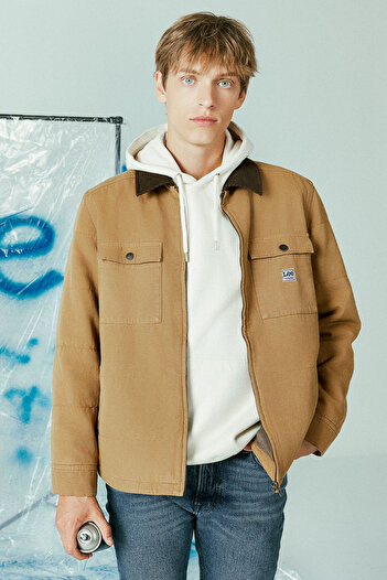Lee Regular Fit Regular Cut 100% βαμβακερό κοτλέ μπουφάν με λεπτομέρειες