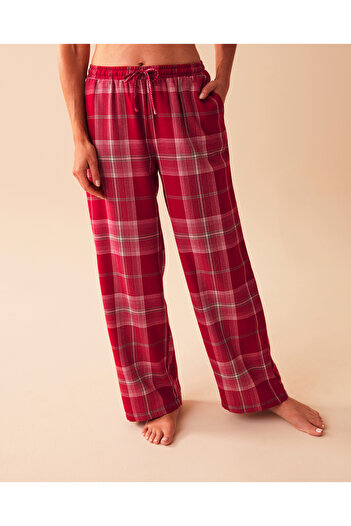 La Vie en Rose Plaid Wide Leg Pajama Pants