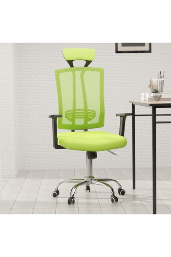 Mahmayi Ergonomic Green Office Chair - Adjustable Lumbar, Arm Rests, Recliner, and Seat Height