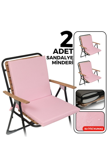 XPERMATE 2-Piece Backrest Chair Cushion with Zipper 40X40 Backrest Chair Cushion Pink