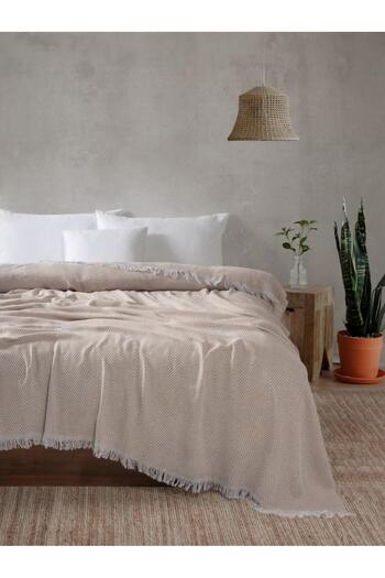 Ender Home Single Pique Blanket Bedspread - Multi-purpose Sofa Shawl
