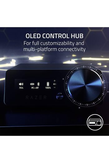RAZER Kraken V4 Pro Wireless Gaming Headset: OLED Hub, HD Haptics -PC, PS5,PS4, Xbox,Smartphone