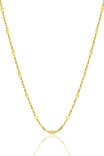Omar Silver Kadın Pullu Gurmet Gold Altın Kaplama Gümüş Zincir Kolye Omr8062