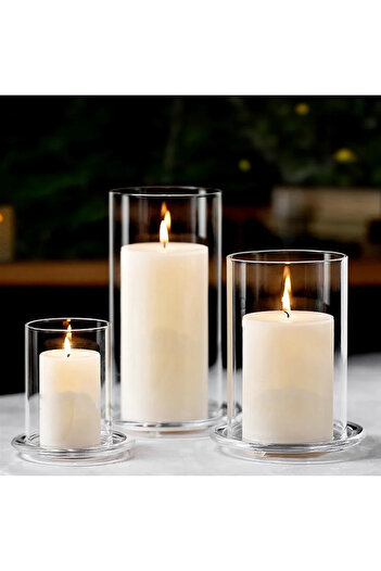 Comprox 3-Piece Cylinder Candle Holder Organization Set