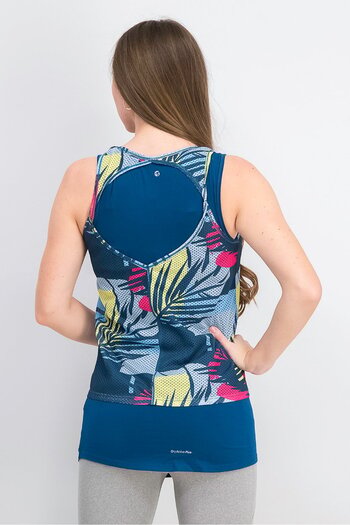 Tchibo Women Sportswear Fit 2 In 1 Training Top, Blue Combo