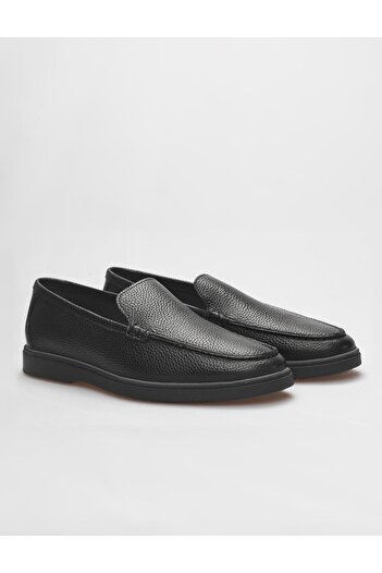 Cabani Hakiki Deri Siyah Erkek Loafer