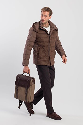 Jakamen Beige Casual Buckle Backpack