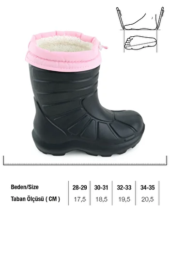 GEZER Girl's Winter Eva Low-Rise Elastic Silent Sole Snow Boots