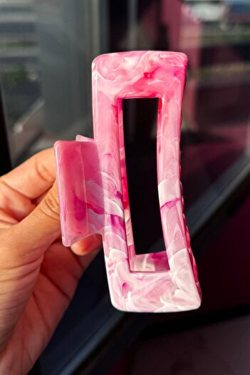 TAKIŞTIR Pink Color Marble Patterned Bone Latch Buckle