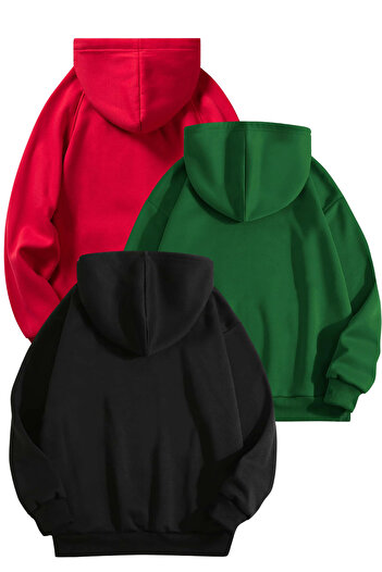 uyguntarz 3 Pack Printed Oversize Unisex Sweatshirt
