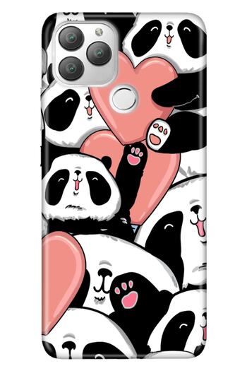 General Mobile Gm 22 Plus Compatible Case 0.4mm Laser Cut Silicone Stock: Cute Panda