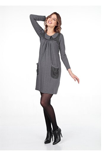 BUSA Maternity Robe Daily Dress Gray