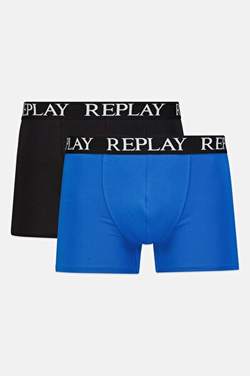 Replay Men 2 Pc Cotton Stretch Trunks, Blue