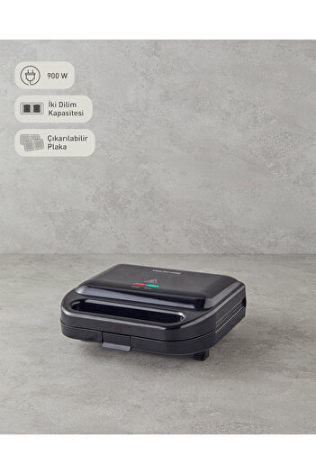 English Home TMK 5001 Mini Tost ve Waffle Makinesi Siyah