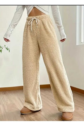Es Sport Plush Bottom Sweatpants Comfortable Elastic Waist for Autumn and Winter,Warm Pants, Women