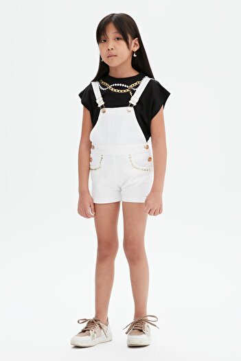 FRACOMINA Bg Store Girl's White Salopet 23ss0fm0417