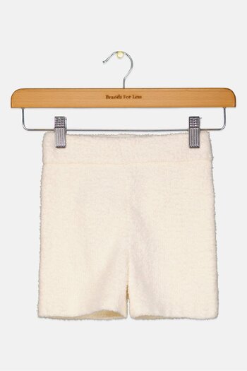 NA-KD Toddlers Girl Teddy Pajama Shorts, Off White