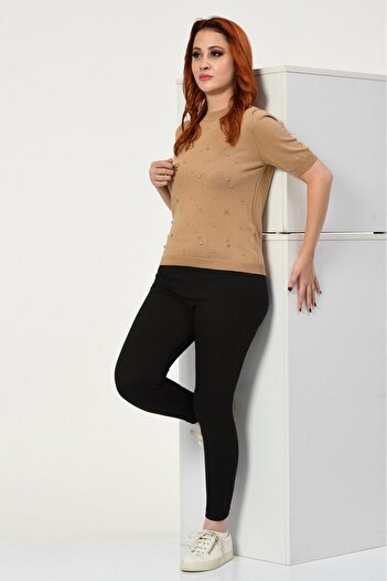 Lefon Short Sleeve Stone Knitwear