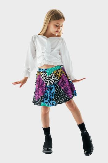 Tyess Bg Store Girl's Patterned Skirt 23Pfwtj4301