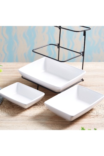 Home Box Nova 3-Tier Rectangular Serving Set