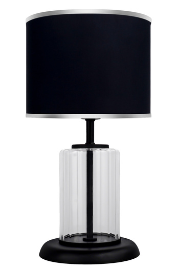 MINIMAL ETICARET VE BILGI TEKNOLOJILERI Monarch Transparent Black Striped Glass Lampshade
