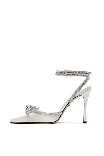Giydim Gidiyor Moche Crystal Stone Stiletto White