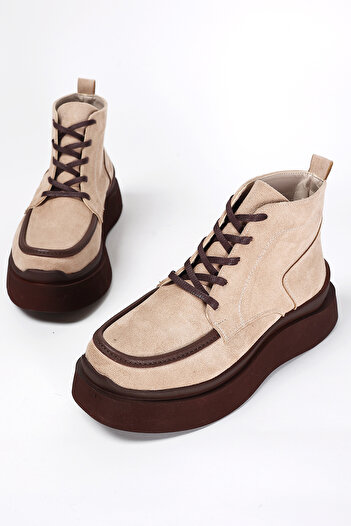 Liza Shoes Clara Γυναικείες μπότες σουέντ με κορδόνια A014-K700