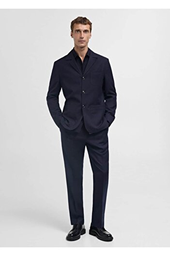 MANGO Man Slim Fit 100% Pure Wool Blazer Jacket