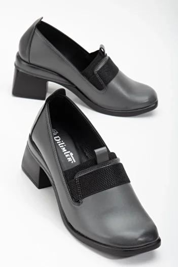 Dilimler Ayakkabı Gray Laceless Face-Ready Sole Women's Casual Shoes